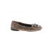 Enzo Angiolini Flats: Brown Print Shoes - Women's Size 7 1/2 - Round Toe