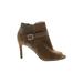 Marc Fisher Ankle Boots: Brown Print Shoes - Women's Size 8 - Peep Toe
