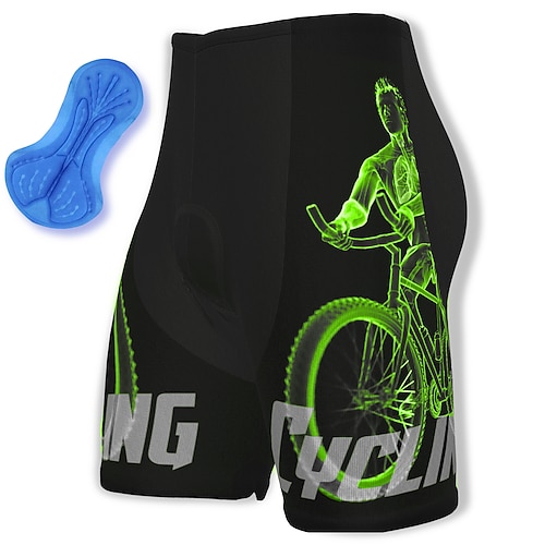 Herren Grafik Gemustert Radsport-Radhose: Fahrradshorts Gepolsterte Fahrradhose Fahhrad Shorts Gepolsterte Shorts / Chamois Mountainbike MTB Straßenradsport Sport 3D-Polster Radfahren Image