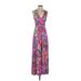 Lilly Pulitzer Casual Dress - Maxi: Purple Paisley Dresses - Women's Size Small