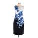 Maeve Casual Dress - Sheath Scoop Neck Sleeveless: Blue Print Dresses - Women's Size 12