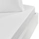 Drap housse satin coton-tencel 200f bonnet 40 cm Blanc 80x200 cm