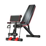 Adjustable Weight Bench Foldable Press Sit Up Bench for Home Gym Training Full Body Workout Multi-Purpose Flat Incline Exercise Bench Black