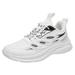 ZHAGHMIN Women S Running Shoes Ladies Lace-Up Tennis Walking Sneakers Lightweight Breathable Comfort Soft Sole Work Gym Training Shoes White Size8.5