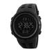 Men s Big face Digital Sports Watch Military Watch Running waterproof alarm stopwatch Timing Sports LED black