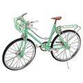 Mini Bicycle Model Simulation Based Design Durable Alloy Light Green Eye Catching Great Decor Bicycle Toy