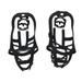 1 Pair 18 Teeth Ice Shoe Grips Anti Slip Walk Traction Cleat Snow Shoe Grips for Winter Climbing Walking and FishingM Size