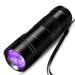 Powerful mini black light flashlight UV light 12 LED mini black light flashlight pet urine test light for urine testing of pets (dogs and cats) scorpion resin cured