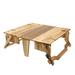 Wooden Portable Picnic Table Outdoor Wine Picnic Camping Table Storage Basket