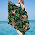 Dopebox Sloth Printed Beach Towel Beach Towel For Girls Cute Microfiber Large Sand Free Towels Quick Dry Towel Kids Adults Soft Sand Free Bath Towel for Travel Swimming Camping Yoga (B)