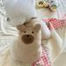 SPGIE Fleece Fur Pet Dog Sweaters Vest Clothes Cat Bear Puppy Teddy Autumn Winter Warm Clothes Costume(Beige)XXXL