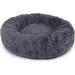 Dog Bed Cat Bed Round Donut Sofa for Small Dogs Cat Cushion Pet Calm Plush Bed Indoor Fluffy Comfortable Cute Faux Fur