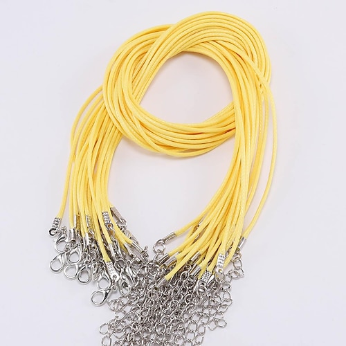 Set collana fai da te 10 pezzi - gioielli in filo di cera, corda in pelle nera ciondolo - accessorio perfetto per qualsiasi outfit