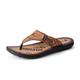 Men's Slippers Flip-Flops Flip-Flops Classic Casual Home Daily Rubber Loafer Yellow Brown Summer Spring