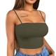 Women's Wireless Bras Padded Bras Sports Bras Fixed Straps Full Coverage Scoop Neck Breathable Running Pure Color Pull-On Closure Sport Date Casual Daily Polyester Sexy 1PC Green White / 1 PC