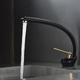 Bathroom Sink Mixer Faucet, Single Handle One Hole Washroom Basin Taps Chrome Finish Bathroom Faucet with Hot and Cold Water Hose