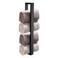 Adhesive Towel Bar with Hook, SUS304 Stainless Steel Hand Towel Holder for Bathroom, Towel Rack for Rolled Towels 40cm