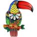 Toucan Wall Hanging American Decor Mexican Home Ornament Art Decoration Decorations for Patio Colorful Metal Iron