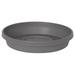 Jaxnfuro Terra Pot Round Drain Saucer: 20 - Charcoal - Tray for Planters 15-20 Matte Finish Durable Resin Ribbed Bottom for Indoor and Outdoor Use Gardening Planter Not Included