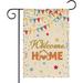 YCHII Happy Anniversary Garden Flag - Wedding Anniversary Party Yard House Lawn Sign/Retirement Door Yard Lawn Sign Decor/Birthday Party Outdoor Decorations Double Side Burlap