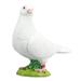 Artificial White Doves Ornament High Simulation Resin White Feather Birds Ornaments for Garden Home Decoration Head Towards The Left White Dove