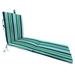 Jordan Manufacturing 72 x 21 Fitch Endive Blue Stripe Rectangular Outdoor Chaise Lounge Cushion with Ties and Hanger Loop