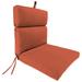 Jordan Manufacturing Sunbrella 44 x 22 Dupione Papaya Coral Dupione Rectangular Outdoor Chair Cushion with Ties and Hanger Loop