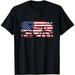 American Flag Road Biking Cycling Apparel - Bicycle Cycling T-Shirt