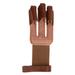 Archery Glove Cowhide Protective 3 Finger Guard Finger Tab Glove for Hunting Shooting Targeting Brown