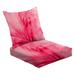 2-Piece Deep Seating Cushion Set Traditional Dye Pattern Swirl Modern Neon Dyed Background Traditional Outdoor Chair Solid Rectangle Patio Cushion Set