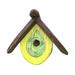 NANDIYNZHI garden decor Hand Carved Wood Birdhouses Hanging Bird House Outdoor Garden Patio Garden Decorative Pet Cottage Distressed Wooden Birdhouse Outdoor Garden Bird Houses outdoor decor Yellow