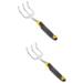 2 PCS Garden Tiller Japanese Tools Cultivator Rake Scoop Shovel Weeder Stainless Steel