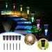 VALSEEL Solar Lights Outdoor Bright Solar Outdoor Lights 6 Pack Flashing Color Changing LED Solar Outdoor Lights IP67 Solar Lights Solar Garden Lights for Walkway Garden Patio