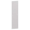 Hager 8 x 16 in. Square Corner Push Plate No. 052483 Satin Stainless Steel