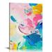 PIKWEEK Colorful Abstract Canvas Wall Art Pink Blue Abstract Painting Shape Illustration Picture Color Block Art Poster Colorful Abstract Prints For Wall Decor Colorful Artwork For Wall