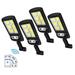 Maustic 4 Pack Outdoor Led Solar Street Lights 120 LED Remote Control Solar Parking Lights Ip65 Motion Sensor Solar Security Wall Light with 3 Modes