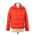 Old Navy Coat: Below Hip Orange Print Jackets & Outerwear - Women's Size Large