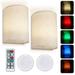 Deagia Bathroom Lighting Clearance Wall Sconce Magnetic Wireless Wall Sconce Rgb Color Dimmable with Fabric Linen Shade and Remote Control Wall Sconce Lighting Decorative 2 Piece Set for Bedroom