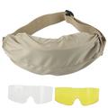 Outdoor Goggles Explosion Proof Safety Glasses with Interchangeable Lenses for Hunting ClimbingKhaki