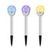 HYWGDLT 3 Pack Solar AIF4 Lights Outdoor Garden 7 Color Changing Solar Landscape Lights Waterproof Cracked Glass Ball LED Solar Pathway Lights for Patio Garden Pathway Walkway Decoration.â€¦
