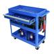 Home Shark Rolling Tool Cart Heavy Duty 1-Drawer Utility Cart Industrial Storage Organizer Mechanic Service Cart with Lockable Casters(Blue)