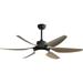 Flush Mount Wood Ceiling Fan with LED Light and Remote for Farmhouse Bedroom 54 Inch Reversible DC Motor Dimmable 3 Down Rods Included Brown Wood