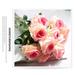 Lloopyting Clearance Gifts for Mom Room Decor Artificial Rose Flowers Simulation Rose Wedding Bouquetss Fake Floral Rose Flower Silk Flower Hand Tied Bouquet Pink Fake Flowers Pink 51*2*2cm