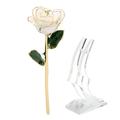 24K Gold Plated Rose with Stand Gold Dipped Rose Flower Decoration for Valentine s Day and Anniversary
