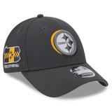Youth New Era Graphite Pittsburgh Steelers 2024 NFL Draft 9FORTY Adjustable Hat