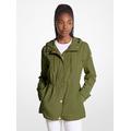 Michael Kors Woven Hooded Anorak Green S