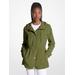 Michael Kors Woven Hooded Anorak Green L