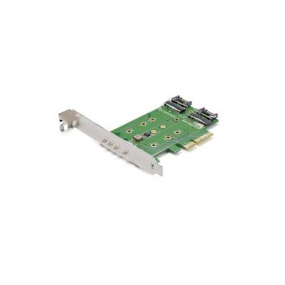 StarTech.com 3 Port M.2 SSD (NGFF) Adapterkarte - 1x PCIe (NVMe) M.2, 2x SATA III 3.0