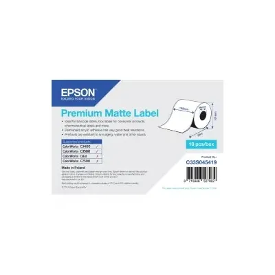 Epson Premium Matte Label Continuous Roll, 102 mm x 35 m