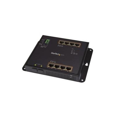 StarTech.com Industrial 8 Port Gigabit PoE+ Switch m/2 SFP MSA Slots - 30W Layer/L2 GbE Managed Rugged High Power Ethern